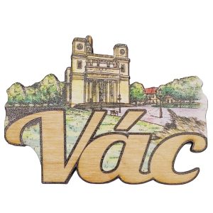 Vác felirat - faragott hűtőmágnes